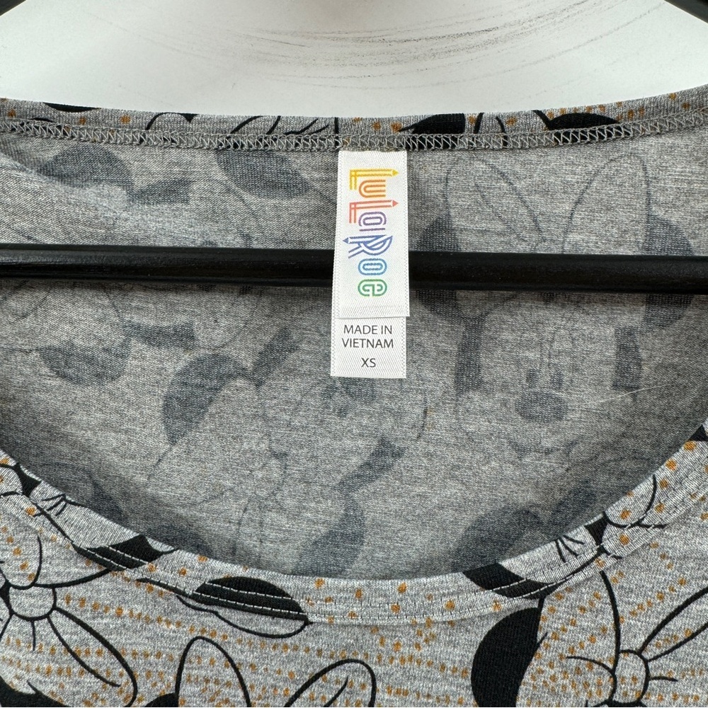 LuLaRoe Classic T Minnie Mouse Tee – Grey, NWT, Size XS - Picture 4 of 8